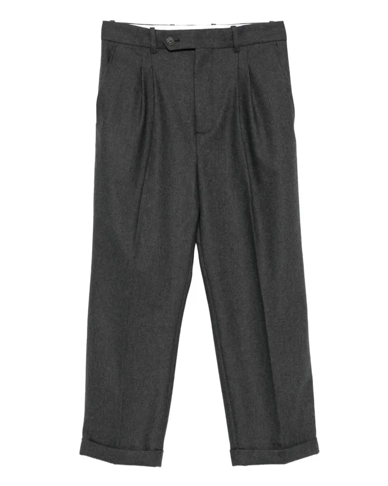 Drôle de Monsieur virgin wool blend straight-leg trousers - Grau Grau