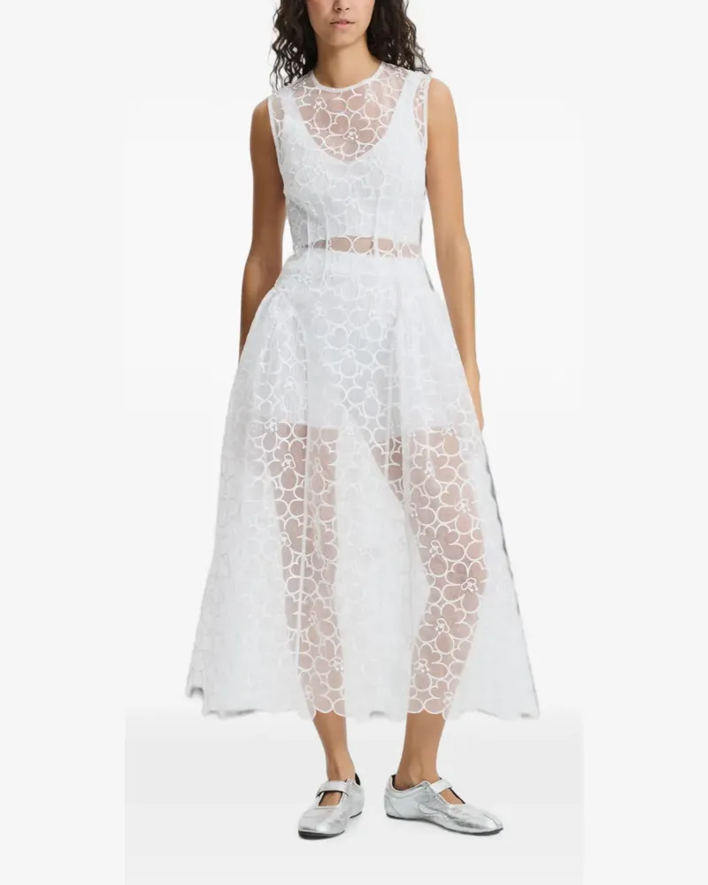 Cecilie Bahnsen Cate midi dress - Weiß Weiß