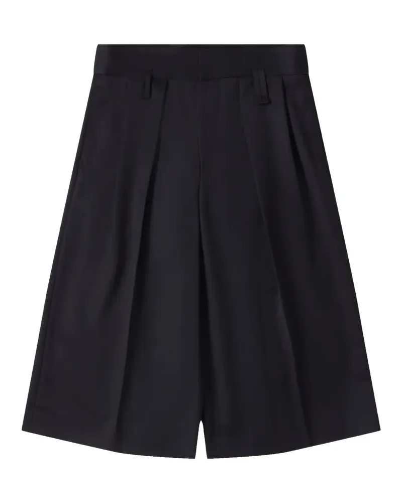 Simone Rocha Wide-Leg-Shorts mit Peeling-Bund - Schwarz Schwarz
