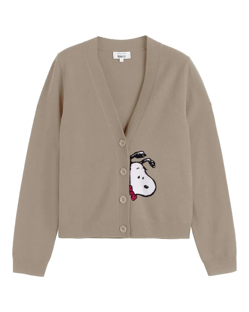 Chinti & Parker Snoopy peekabow cardigan - Nude Nude