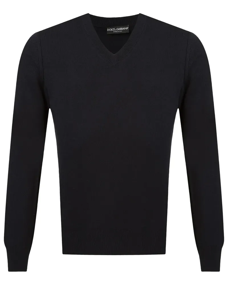 Dolce & Gabbana Kaschmirpullover mit V-Ausschnitt - Blau Blau