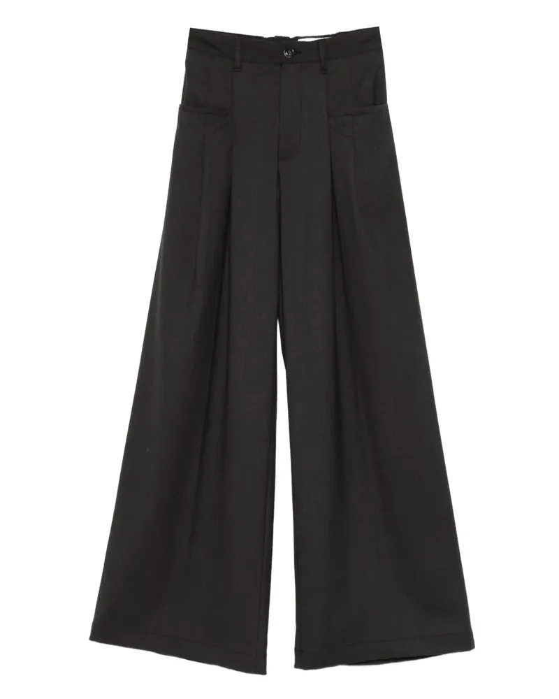 PLAN C Ausgestellte Seidenhose - Grau Grau