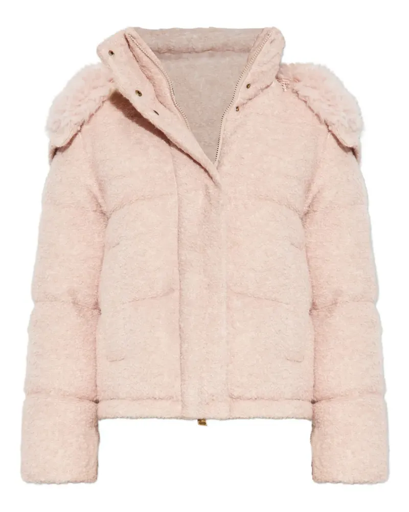 Moncler Virieu Bouclé padded jacket - Rosa Rosa