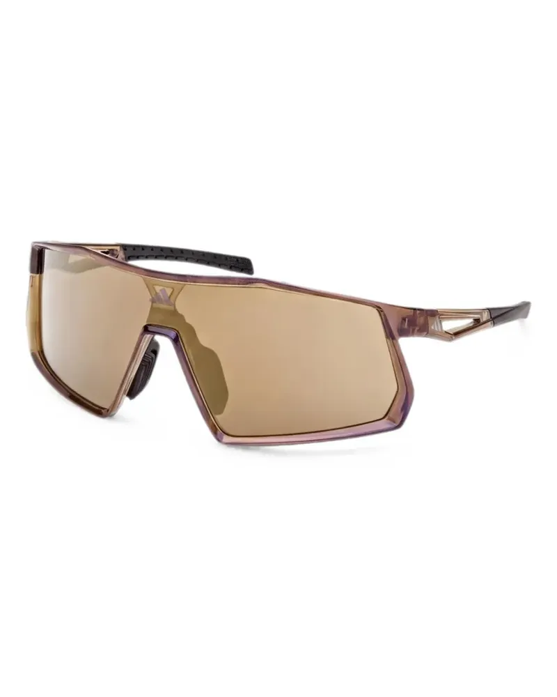 adidas Sonnenbrille mit geometrischem Gestell - Nude Nude