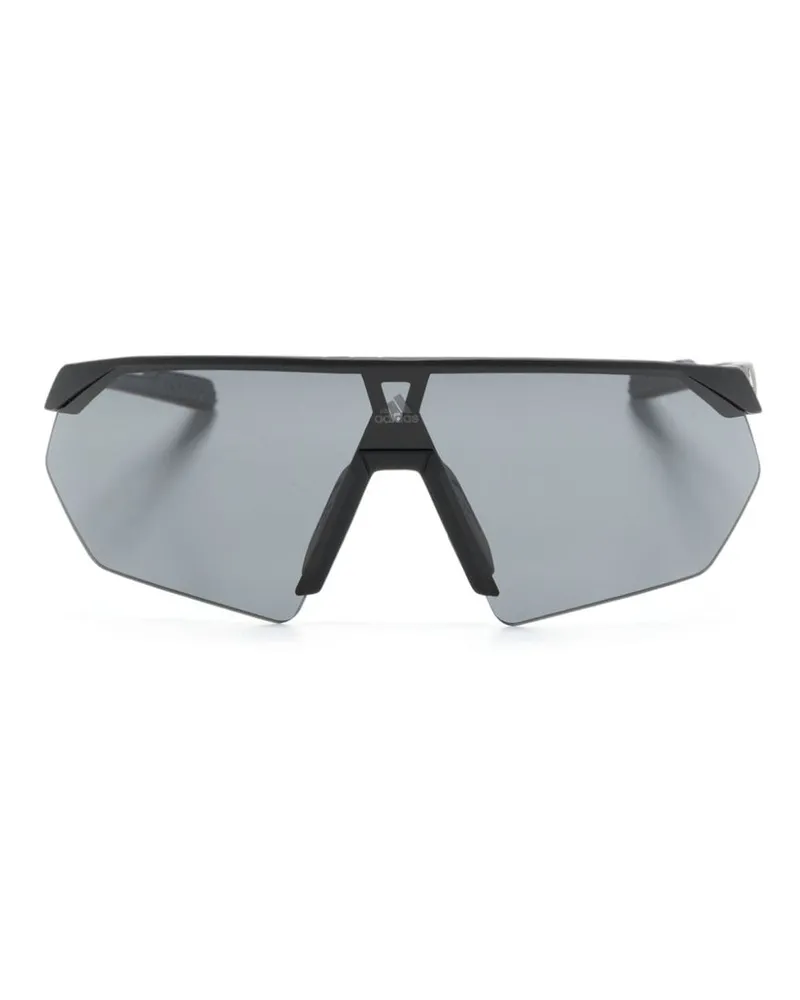 adidas Sonnenbrille mit geometrischem Gestell - Schwarz Schwarz