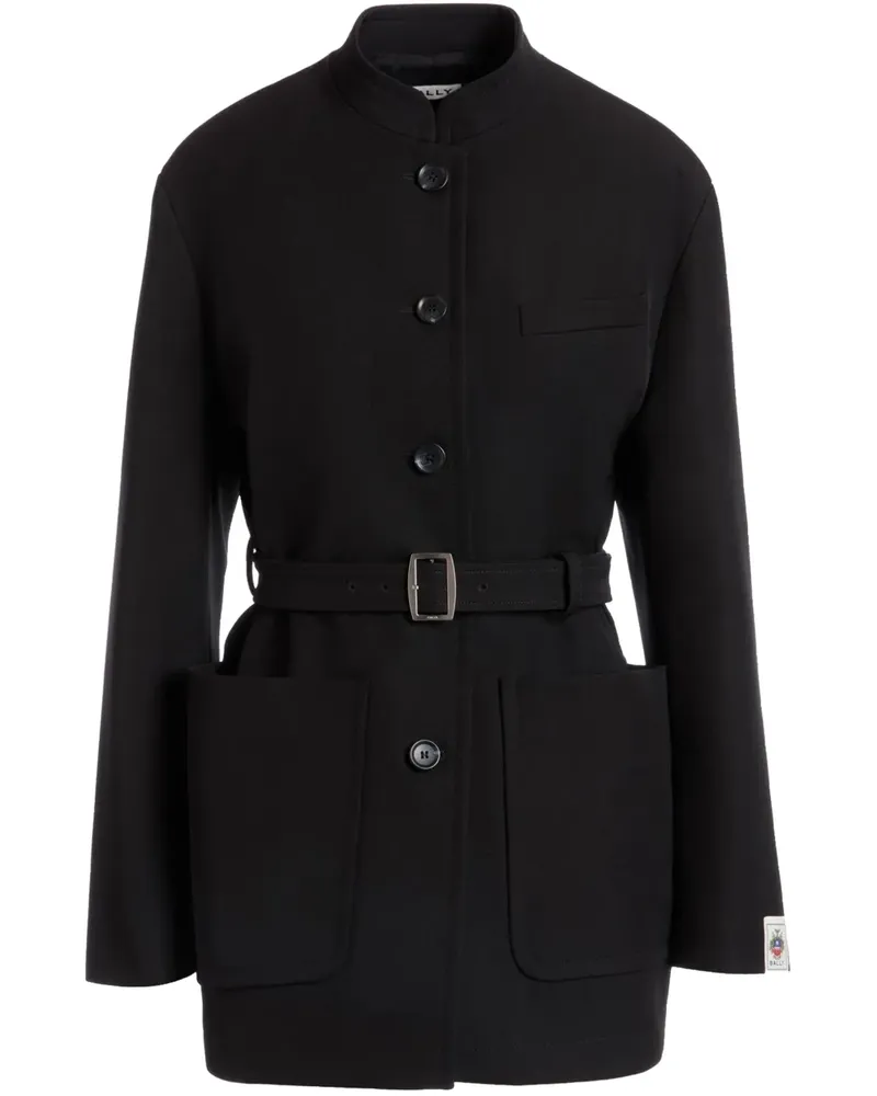 Bally Gabardine-Jacke mit Gürtel - Schwarz Schwarz