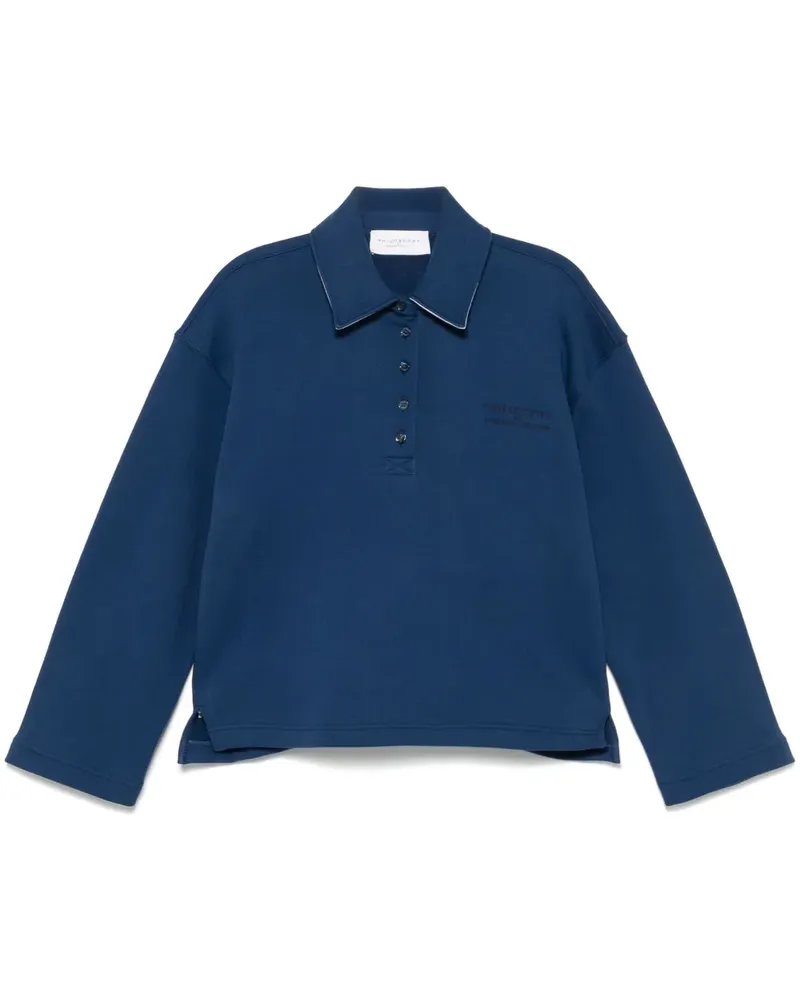 Philosophy Di Lorenzo Serafini Poloshirt mit Logo-Stickerei - Blau Blau