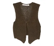 Strickweste mit V-Ausschnitt - Grün