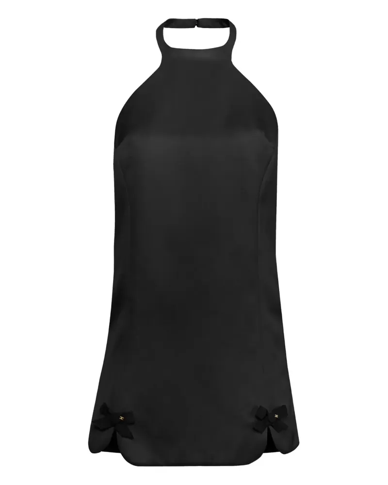 Elisabetta Franchi halter-neck bow-detail dress - Schwarz Schwarz