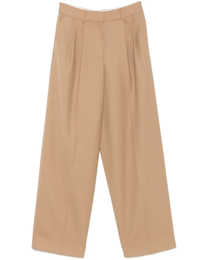 Michael Kors Wide-Leg-Hose mit Bundfalten - Nude Nude