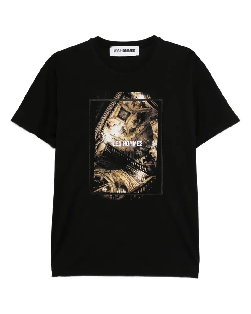 Les Hommes printed T-shirt - Schwarz Schwarz