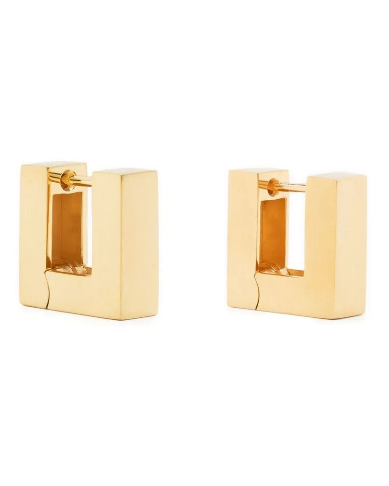 Tom Wood Eckige Creolen - Gold Gold