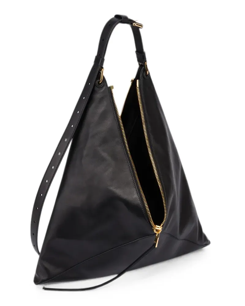 Moschino Schultertasche mit Triangel-Form - Schwarz Schwarz