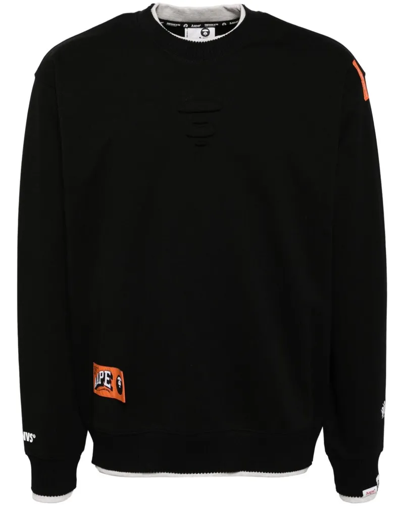 BAPE Sweatshirt im Layering-Look - Schwarz Schwarz