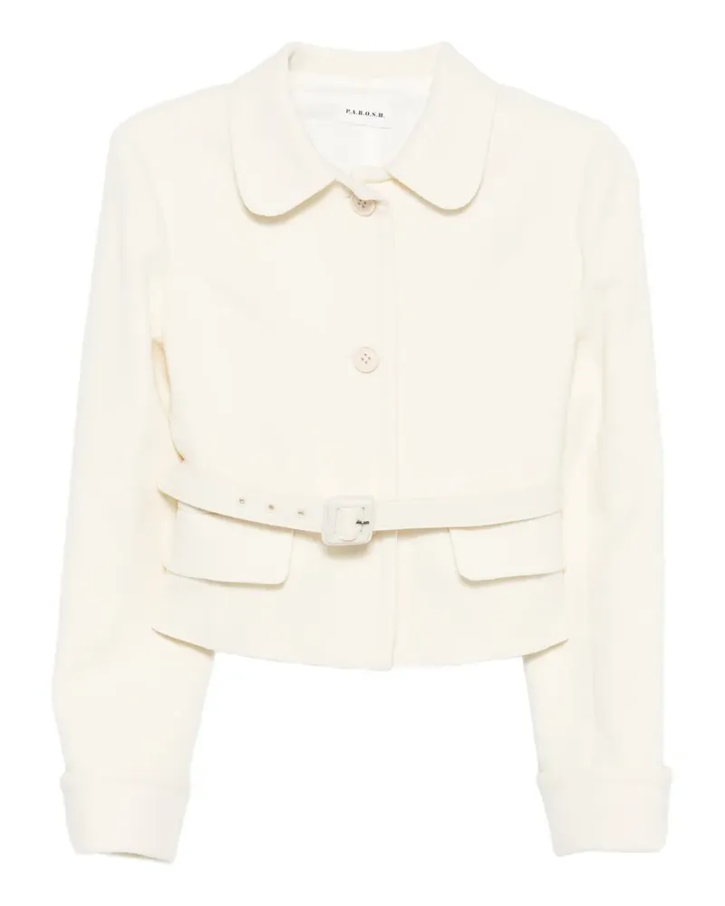 P.A.R.O.S.H. P.A.R.O H. Lara belted jacket - Nude Nude