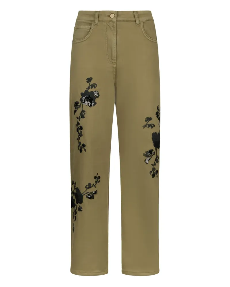 Liu Jo Jeans mit Blumenstickerei - Grün Grün