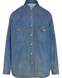 Maison Margiela Americana Jeanshemd Blau