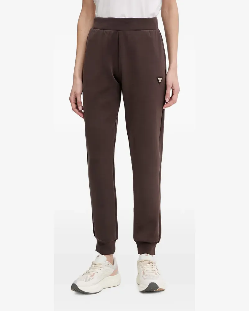 Guess logo-plaque cuffed track pants - Braun Braun