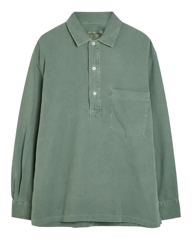 Officine Generale Jordy chest-pocket long-sleeved shirt - Grün Grün