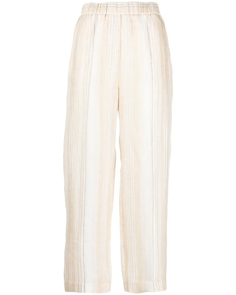 Peserico Gestreifte Palazzohose - Nude Nude