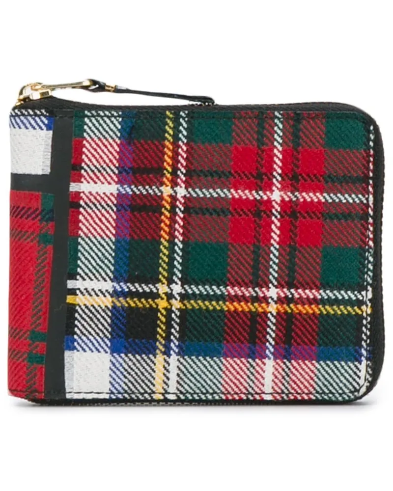Comme des Garçons Portemonnaie mit Patchwork-Karos - Rot Rot
