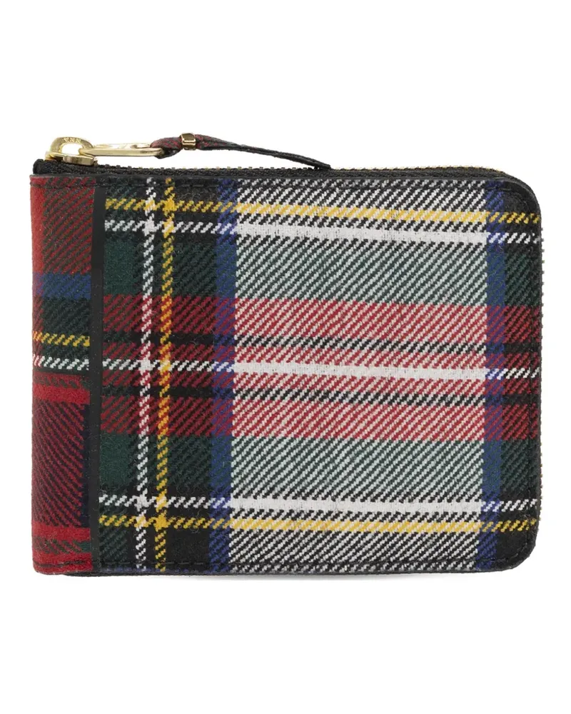 Comme des Garçons Portemonnaie mit Patchwork-Karos - Rot Rot
