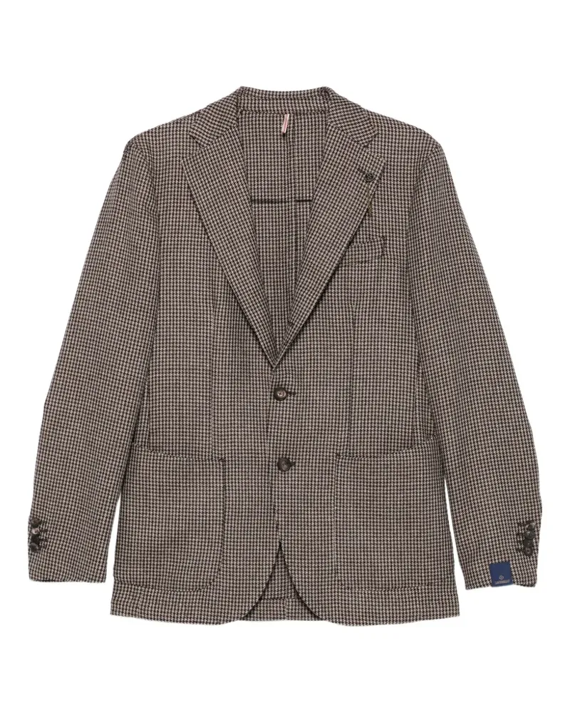 Biagio Santaniello houndstooth-pattern single-breasted blazer - Braun Braun