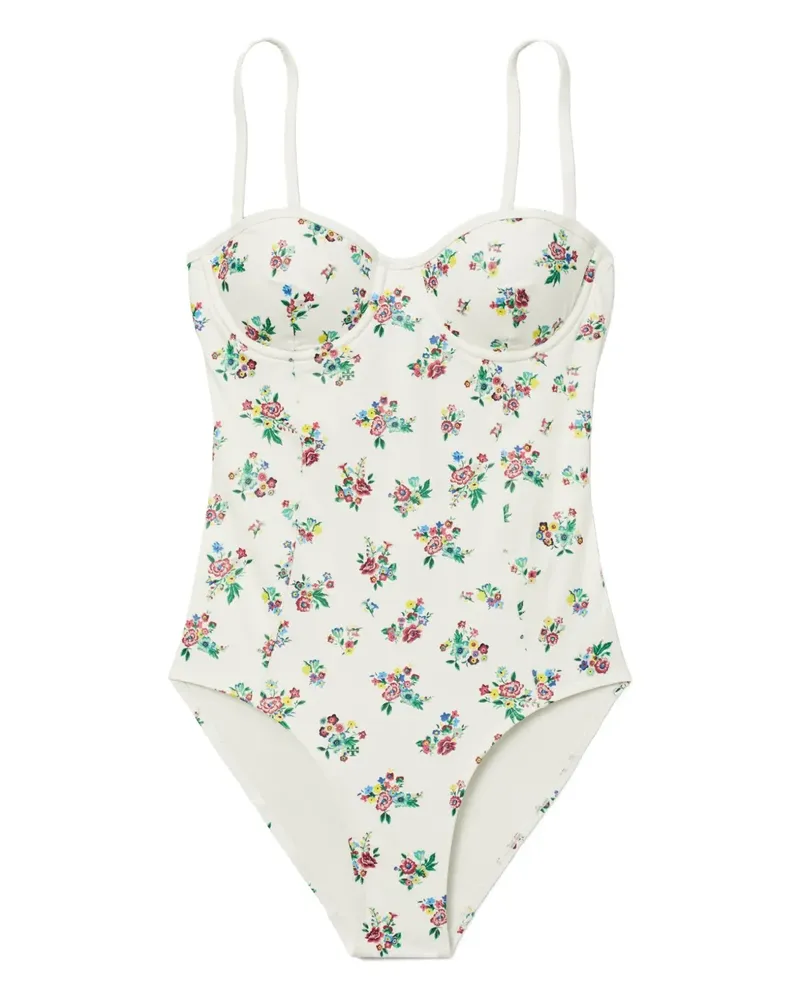 Tory Burch printed underwire swimsuit - Nude Nude