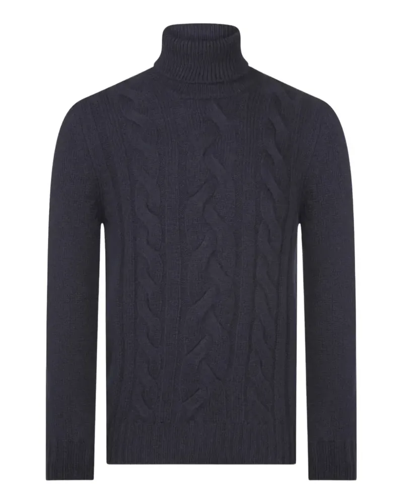 Gran Sasso cable-knit roll-neck sweater - Blau Blau
