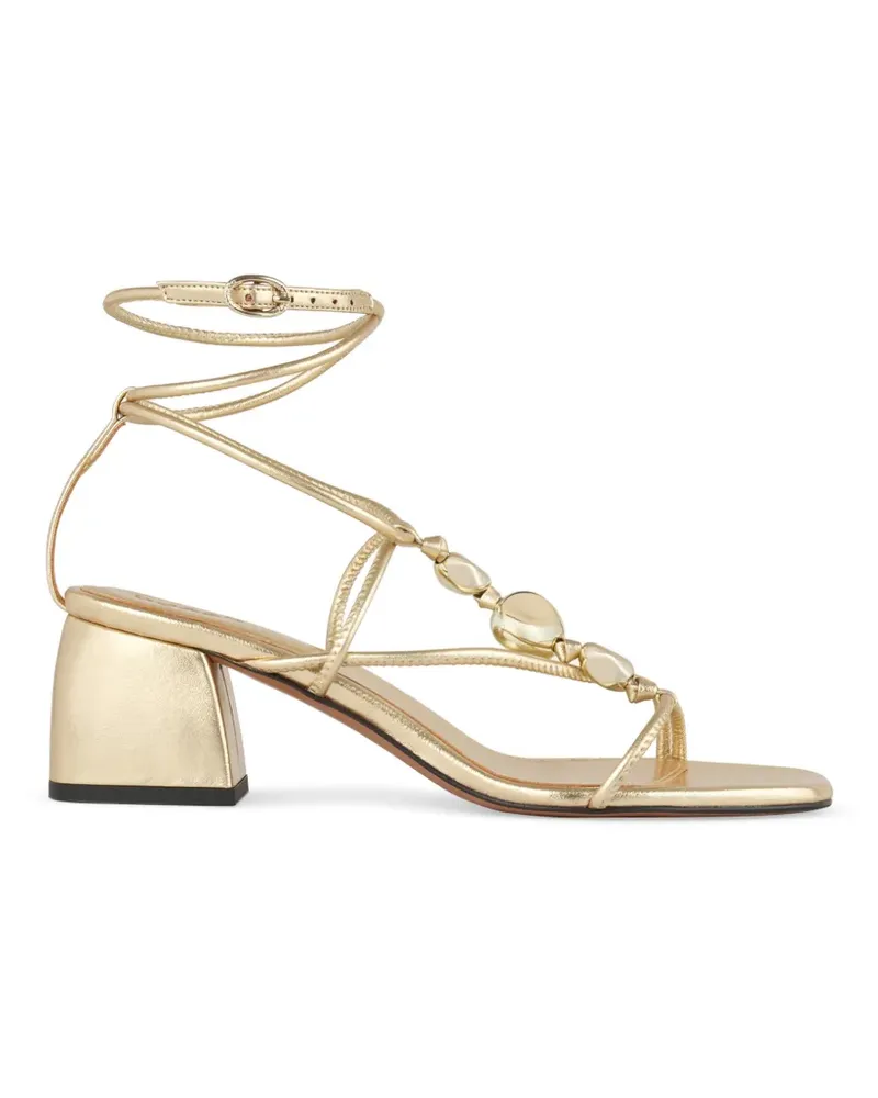 ba&sh Caya beaded strappy sandals - Gold Gold