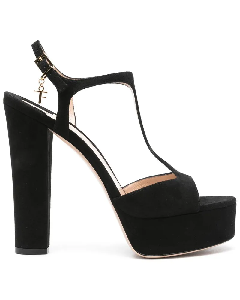 Tom Ford Sandalen aus Wildleder 145mm - Schwarz Schwarz