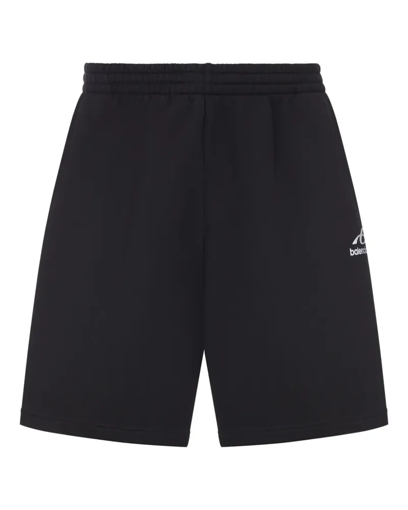 Balenciaga logo-print elasticated track shorts - Schwarz Schwarz