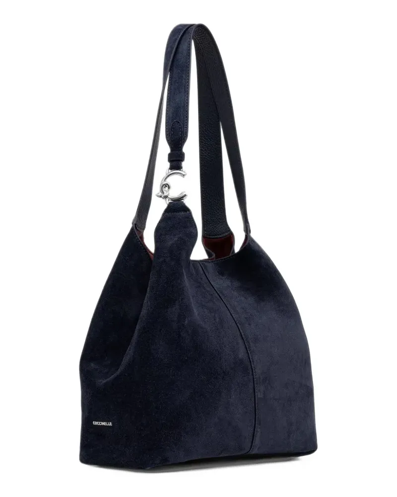 Coccinelle suede leather tote bag - Blau Blau