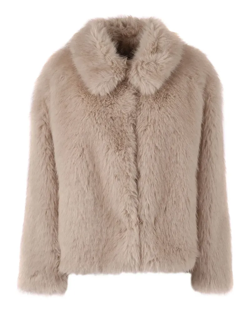 Max Mara Fleecejacke mit Kragen - Nude Nude