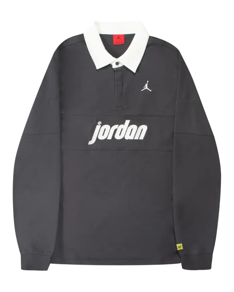 Jordan Brooklyn Langarm-Poloshirt - Grau Grau