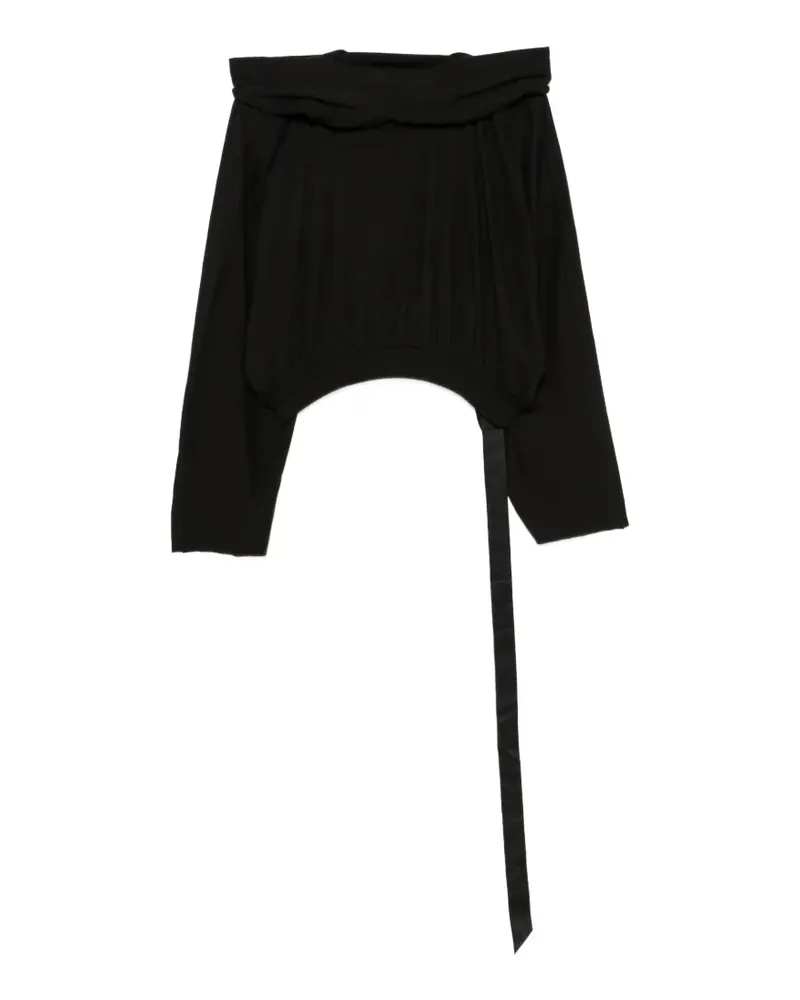 DRKSHDW by Rick Owens hooded crop hoodie - Schwarz Schwarz