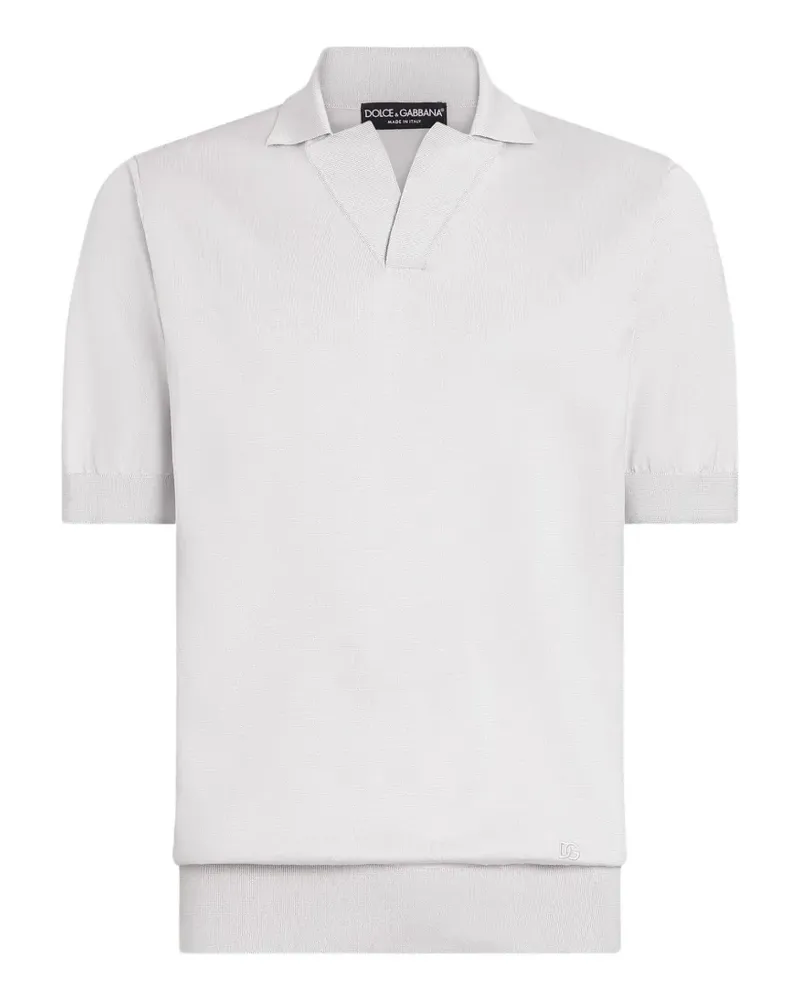 Dolce & Gabbana Poloshirt aus Seide - Grau Grau