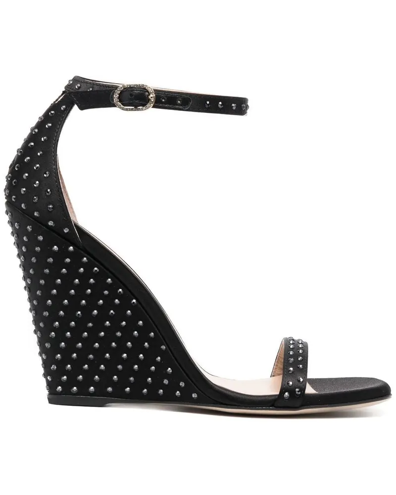 Stuart Weitzman Sandalen mit Kristallen - Schwarz Schwarz