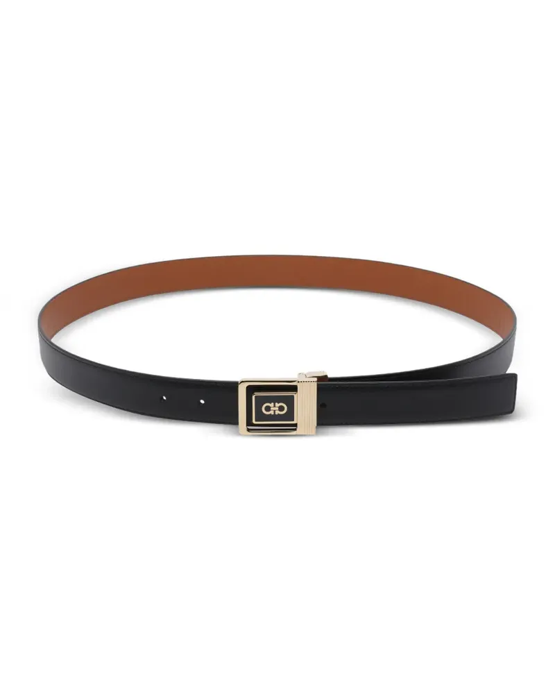 Ferragamo logo reversible belt - Schwarz Schwarz