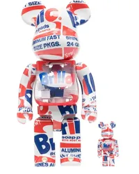 Medicom Toy x Andy Warhol Brillo BE@RBRICK Figuren-Set Blau