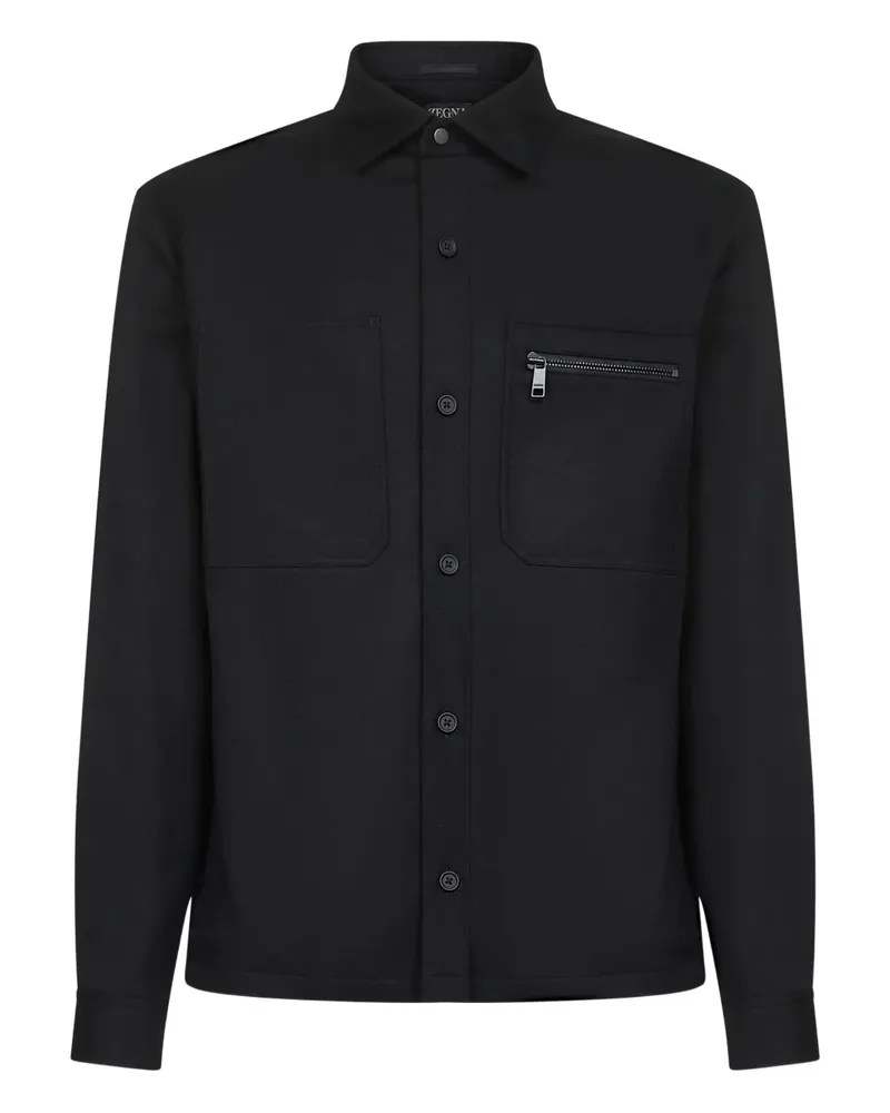 Ermenegildo Zegna Klassisches Hemd - Schwarz Schwarz