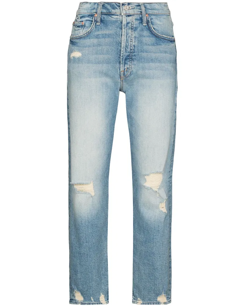 Mother The Tomcat Cropped-Jeans - Blau Blau