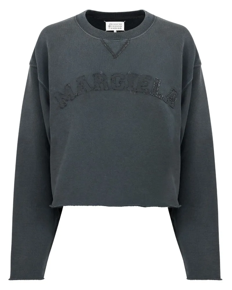 Maison Margiela Sweatshirt mit Logo-Applikation - Grau Grau