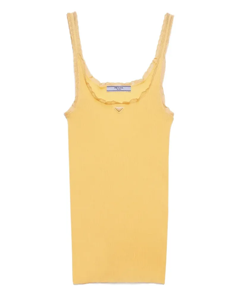 Prada Geripptes Tanktop - Gelb Gelb