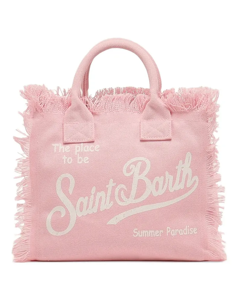 MC2 Saint Barth Colette Canvas-Tote Bag mit Fransenbesatz - Rosa Rosa