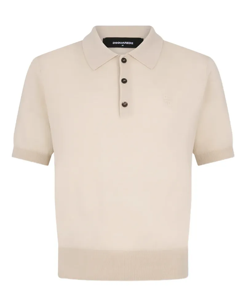 Dsquared2 Poloshirt mit Knopfverschluss - Nude Nude