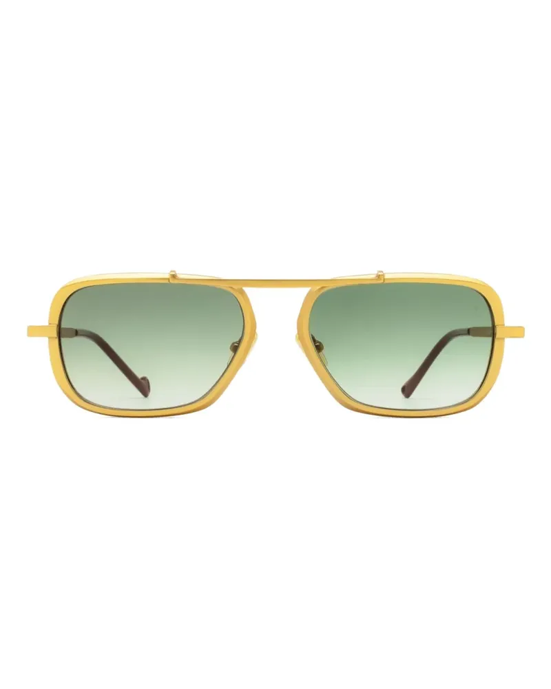 Eyepetizer Colonial Sonnenbrille mit eckigem Gestell - Gold Gold