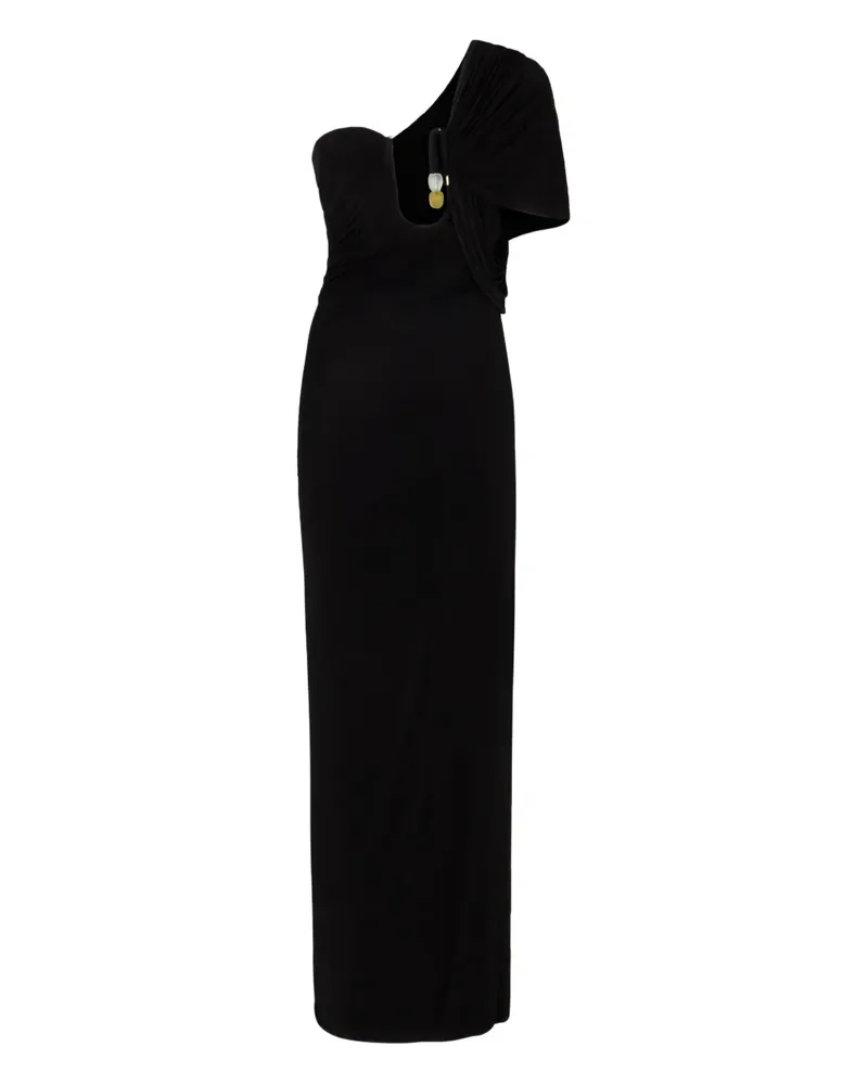 Christopher Esber one-shoulder maxi dress - Schwarz Schwarz