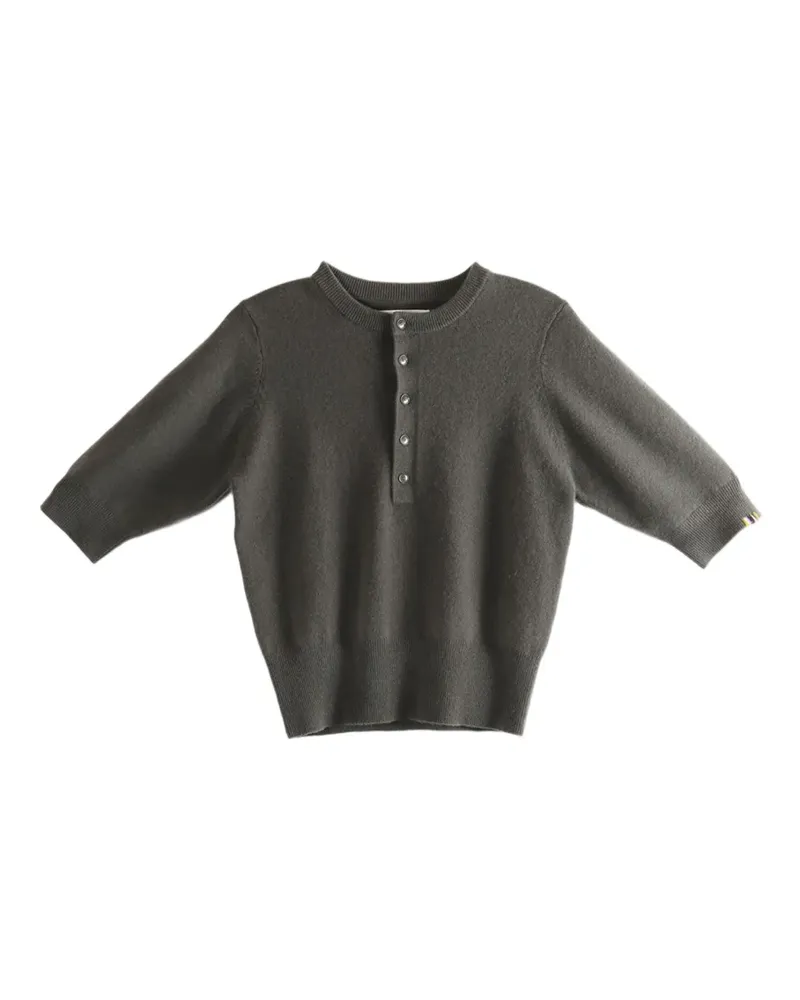 extreme cashmere Mimi short-sleeve sweater - Grau Grau
