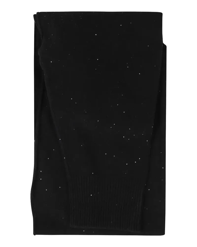 Antonelli Firenze sequin-embellished ribbed-knit scarf - Schwarz Schwarz